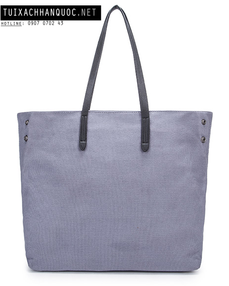 Túi xách tay Tote big size vải bố Tím cao cấp phong cách Hàn Quốc TXN4901